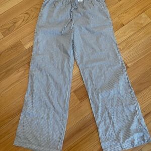 American Eagle Outfitters Blue and White Striped Pants